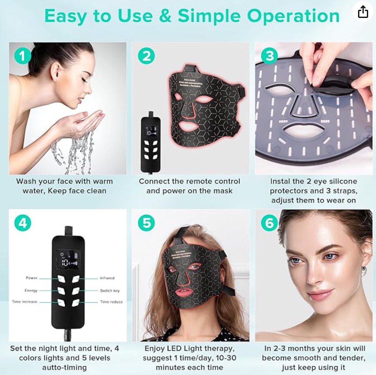 CareMooda LED Face Mask