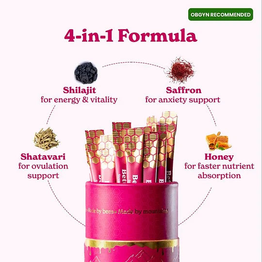 Women Multi-Mineral Honey Sticks - Shilajit, Shatavari & Saffron